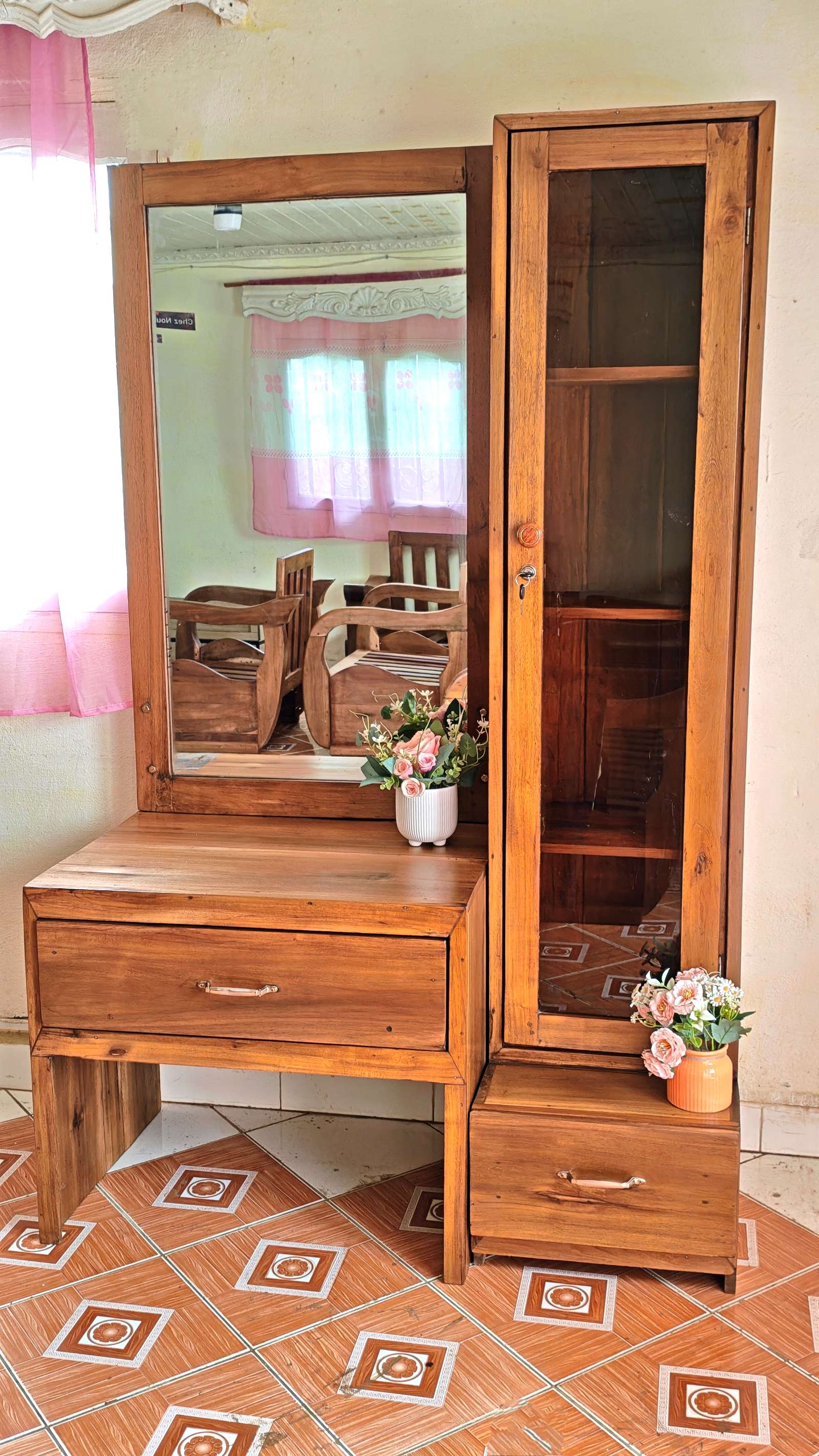 Table coiffeuse en palissandre